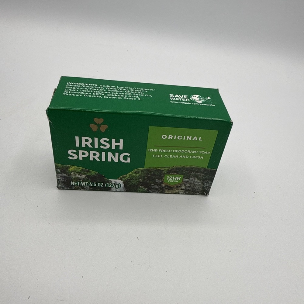Irish Spring Deodorant Bar Soap Original Clean 4.5 oz